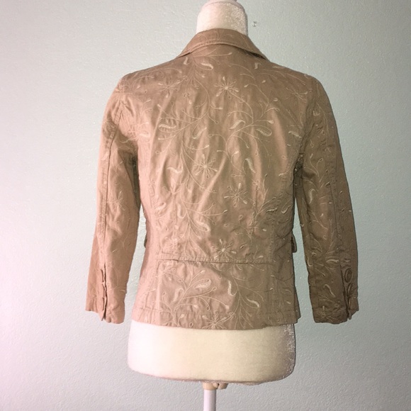 Tan Embroidered Blazer 10PE - Picture 5 of 6